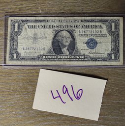 Vintage U S Currency One Dollar Silver Certificate