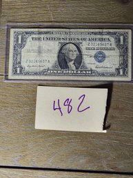Vintage U S Currency 1957one Dollar Silver Certificate