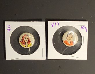 Vintage Kellogg PEP Pins Circa 1950's