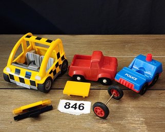 Lot Of Fisher Price Playschool Toy Vehicles