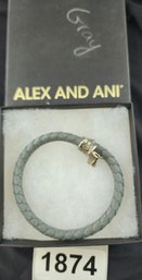 Alex And Ani Bracelet - Grey Leather