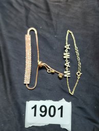 Rose Gold And Gold Tone Bracelets (2 Pcs)