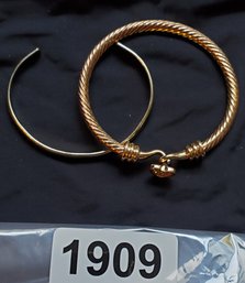 2 Bangles - Rose Gold And Gold Tone (Love)