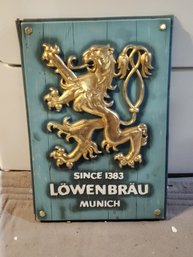Large Vintage Lowenbrau Beer Sign