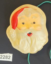Vintage Early 20th Century Blow Mold Santa Wall Hanging Light