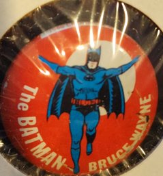 Rare Batman Bruce Wayne Pin Back Circa Late 1960s