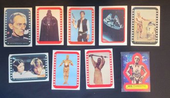 Lot Of 9 Vintage Star Wars Stickers