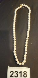 Possibly Freshwater Pearl Traditional Necklace With Gold Tone Latch