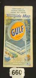 Vintage GULF Tourguide Map