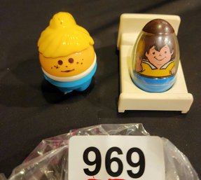 Fisher Price Vintage Little Tike And Hasbro Weeble Wobble