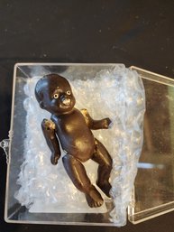 Black Americana Porcelein Baby With Moving Limbs