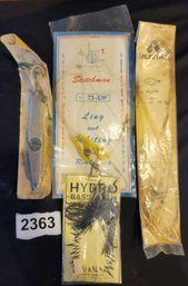 Various Vintage Hooks Jigs And Other Fishing Gear