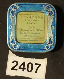 Vintage Original Advertising Tin Piece Keystone Typewriter Tape