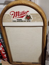 Large Vintage Miller Menu Sign