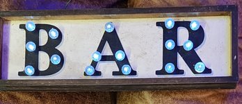 Vintage Light Up Bar Sign - Working Condition