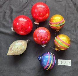 Lot Of Vintage Christmas Glass Ornaments