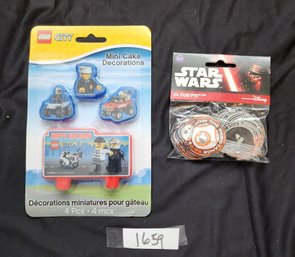 Lot Of 2 Cake Toppers Star Wars And Lego NIB