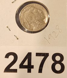 Vintage U S Currency 1928 Buffalo Nickel