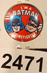 Vintage 1966 Batman Crimefighter Pinback