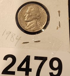 Vintage U S Currency 1984 Jefferson Nickel