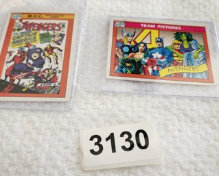 TWO VINTAGE 1990 MARVEL ENTERTAINMENT GROUP CARDS