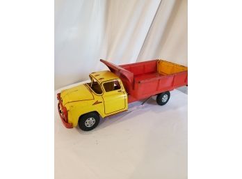 Vintage Lumar Red & Yellow Dump Truck