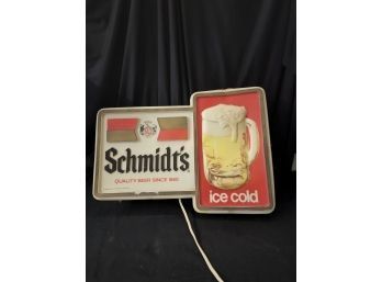 Vintage Light Up Schmidt's Beer Bar Sign