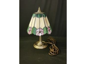 Beautiful Small Tabletop Lamp Working Condition Marked Tiffany