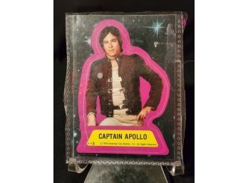 Rare Battle Star Galactica Trading Card Captian Apollo Sticker