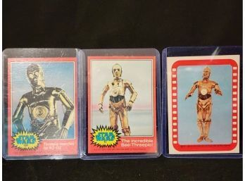 Beautiful Variations Of C-3P0 Star Wars Trading Cards All Original