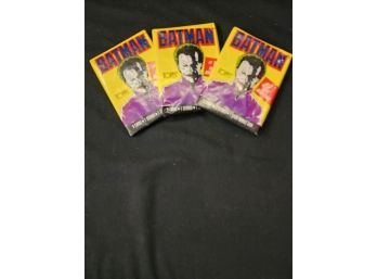 Lot Of 3 1986 Batman Trading Cards New In Waxpacks