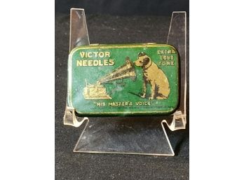 Incredible Piece Of Advertising Victor Needles Tin For Victrola