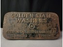 Vintage Golden State Washers Metal Container Nice Piece Of Advertising