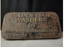 Vintage Golden State Washers Metal Container Nice Piece Of Advertising