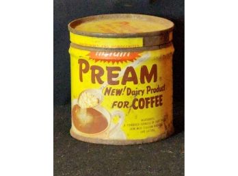 Vintage Pream Coffee Tin Advertising Piece