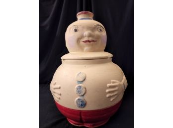 Antique Hand Painted Ceramic Cookie Jar