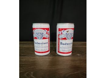 Pair Of Vintage Budweiser Beer Cans