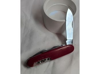 Folding Red Pocket Knife