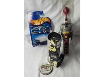Batman Candy, Star Wars Watch W/collectable Tin, And Hot Wheels
