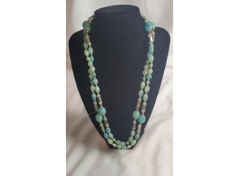 Beautiful Turquoise Ble Long Necklace