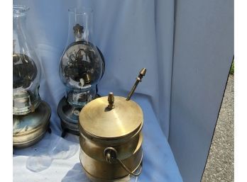 Three Lanterns & Brass Pot