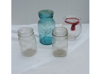 Four Misc Glass Pieces