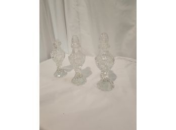 Three Crystal Perfume Bottles
