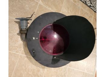 Rare Actual Train Warning Signal Wired To Work In Mancave Large Piece