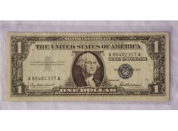 1957 U. S. One Dollar Silver Certificate