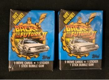 Two Unopened Packs Of Back To The Future II Trading Cards