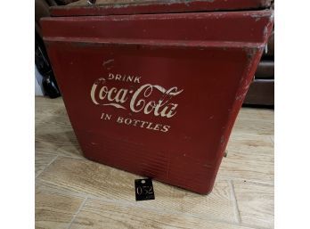 Large Metal Antique Coca Cola Cooler Incredible Condition