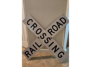 Actual Railroad Crossing Sign From Retired Station
