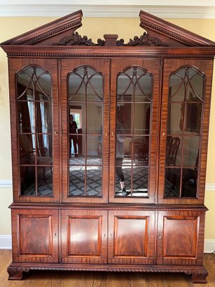 Large China Cabinet - Base Detaches From The Top