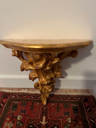Two Gold Wall Sconce/shelf - Two Different Ones